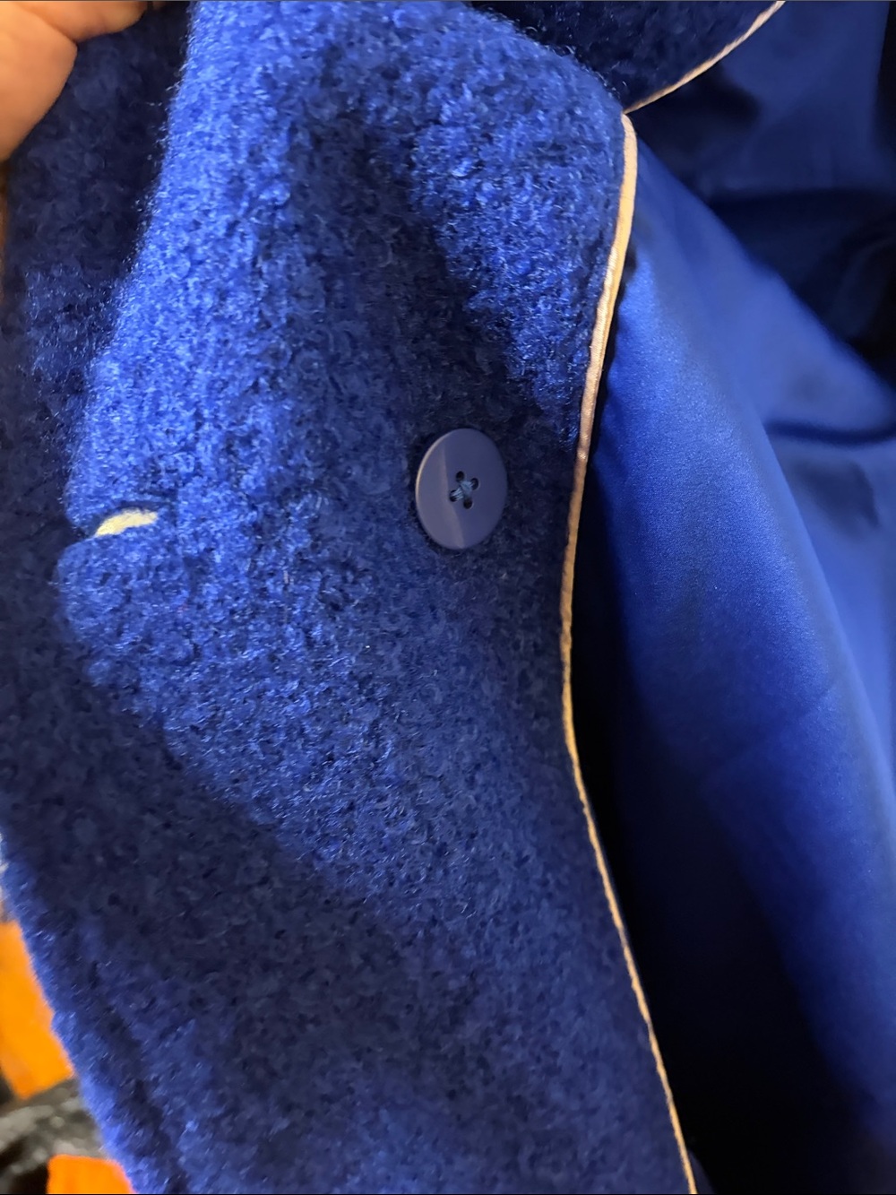 BCBGeneration Royal Blue Long Bouclé Coat - Picture 9 of 13